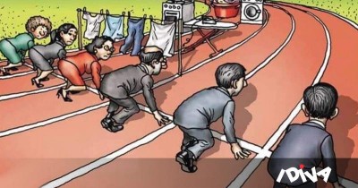 Race cartoon